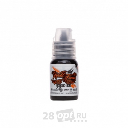 Краска для художественной татуировки World Famous Tattoo Ink, Pitch Black, 15 мл