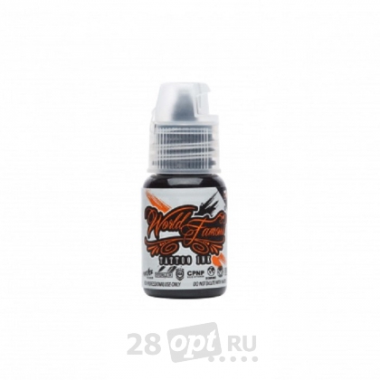 Уцененный товар Краска для художественной татуировки World Famous Tattoo Ink, True Black, 15 мл