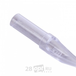 Уцененный товар Тату-наконечник Flat Professional Tip 17, Clear, коробка 50 шт.