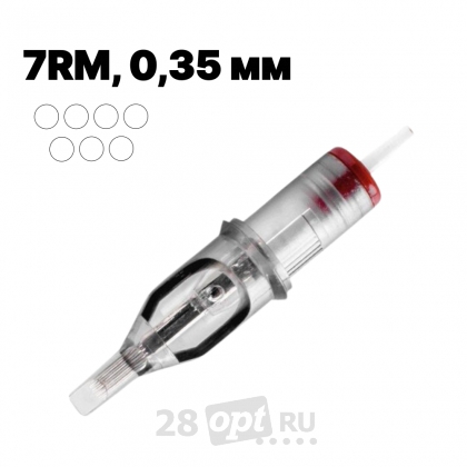 Картриджи для художественной татуировки EZ Revolution RC1207M1C-2 Round Magnum 7, 0,35 мм, коробка 20 шт.