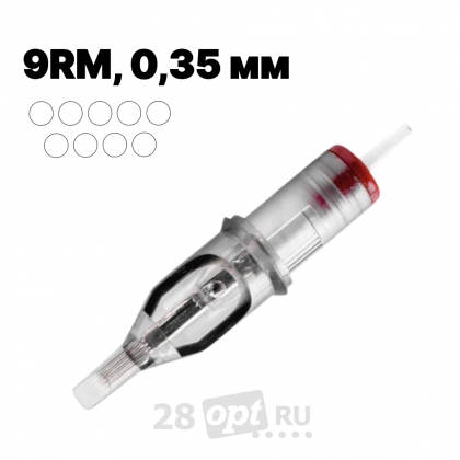 Картриджи для художественной татуировки EZ Revolution RC1209M1C-2 Round Magnum 9, 0,35 мм, коробка 20 шт.