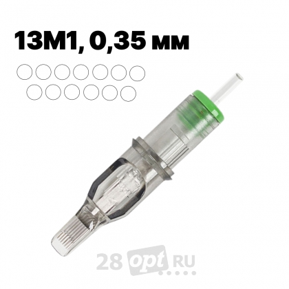 Картриджи для художественной татуировки EZ Revolution CT1213M1-1 Magnum 13, 0,35 мм, коробка 20 шт.
