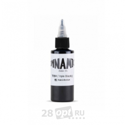 Краска для художественной татуировки Dynamic Triple, Black, 30 мл